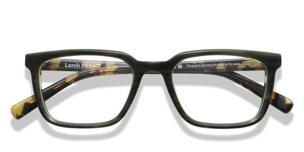 KITS Larch Primo - Grey-Olive Texture / White / Dark Havana, Acetate, Rectangle frame