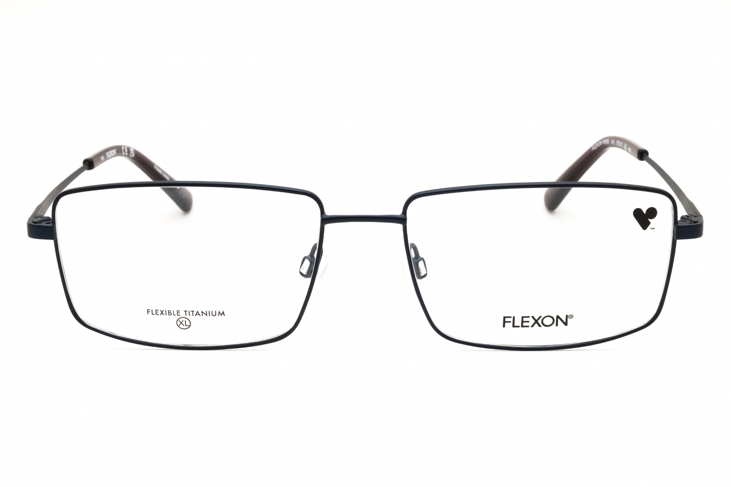 Flexon FLEXON H6069 - Matte Navy, Titanium, Rectangle frame