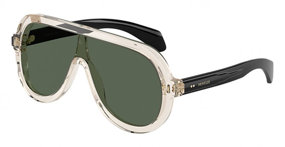 Moncler ME6021U SUNSETTE - Shiny Transparent Butter, Plastic, Aviator frame