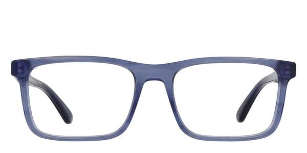 Emporio Armani EA3227 - Shiny Blue/Top Smoke, Acetate, Rectangle frame