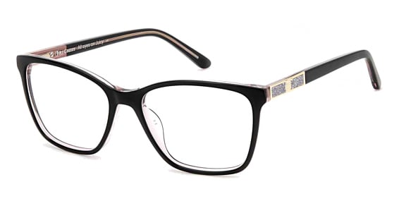 Juicy Couture JU 250 - Black, Acetate, Rectangle frame