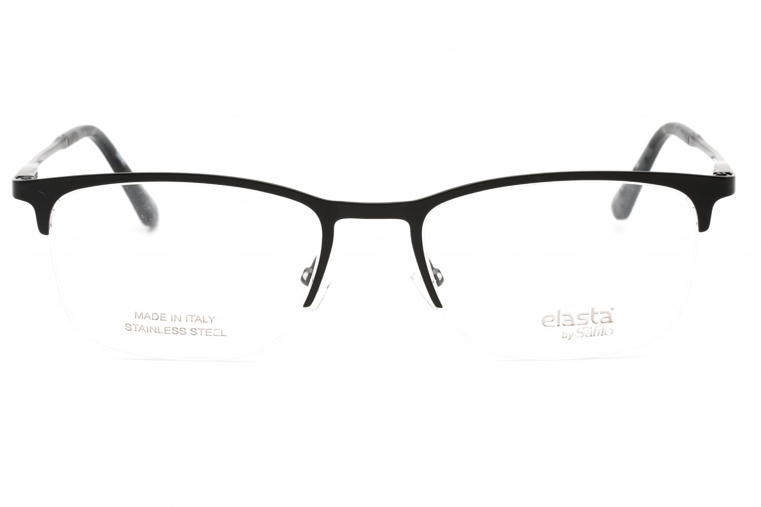 Elasta E 7253 - Matte Black, Metal, Oval frame