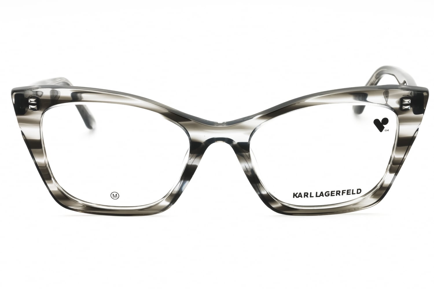 Karl Lagerfeld KL6134 - Striped Grey, Acetate, Cat Eye frame
