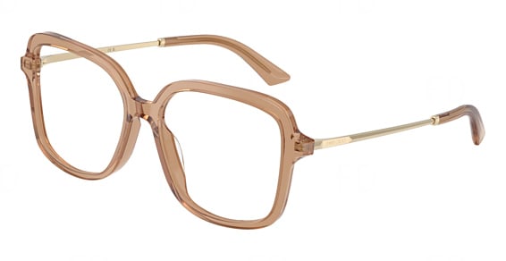 Jimmy Choo JC3061U - Transparent TAN, Plastic, Rectangle frame