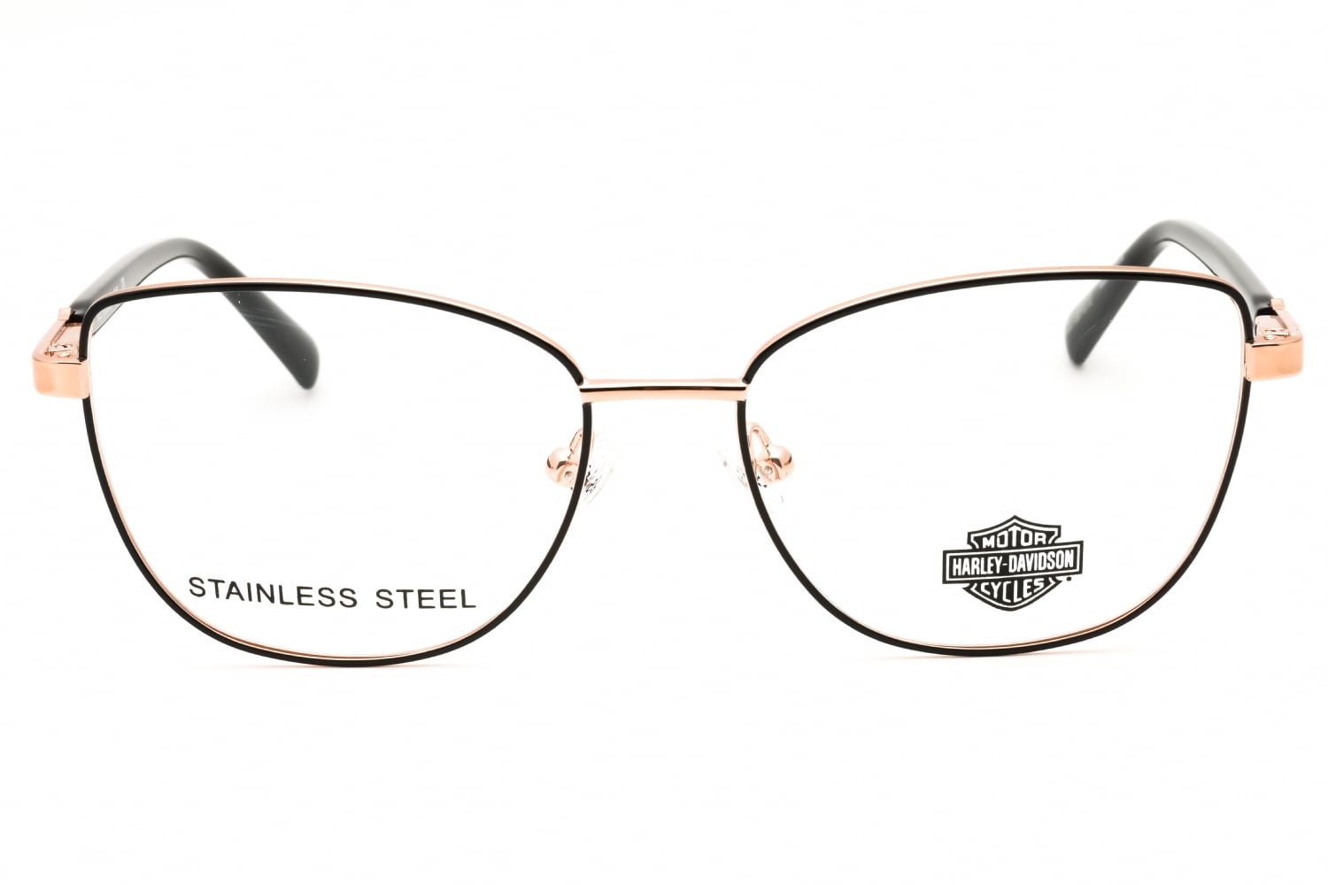 Harley Davidson HD0575 - Shiny Black, Metal, Cat Eye frame