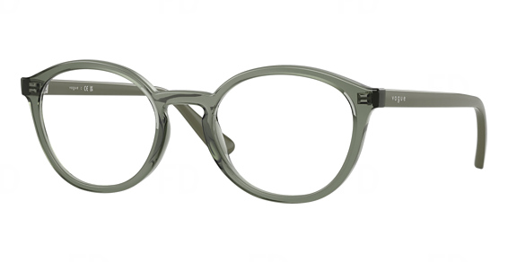 Vogue Junior VY2044 - Transparent Mallard Gree, Acetate, Oval frame