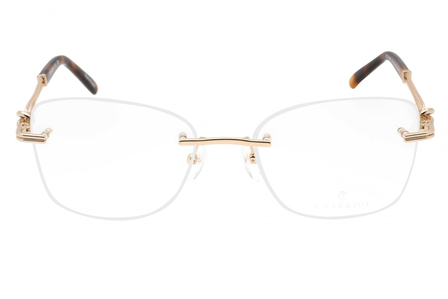 Charriol PC71061 - Shiny Gold/tortoise, Metal, Rimless frame