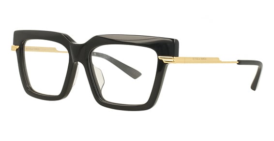 Bottega Veneta BV1243O - Black, Plastic, Rectangle frame
