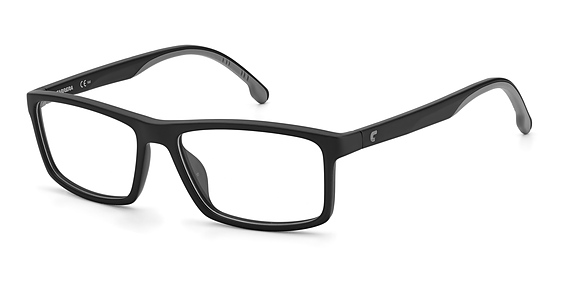 Carrera 8872 - Matte Black, Plastic, Rectangle frame