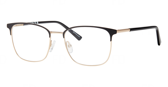 Liz Claiborne CB 282 - Black Gold, Stainless Steel, Rectangle frame